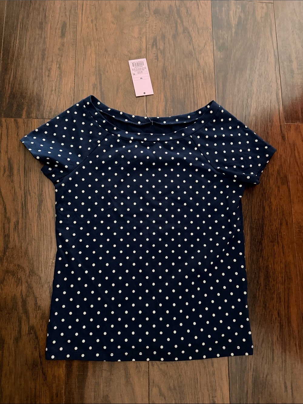 Brand new wild fable Navy and White Polka Dot Short Sleeve Tee!